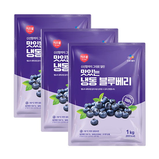 이츠웰 냉동블루베리1kg x 3팩