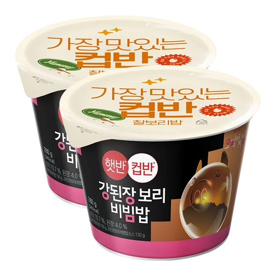 [2+2][햇반X오징어 게임] 햇반컵반 강된장보리비빔밥 280g