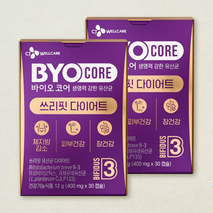 바이오코어 쓰리핏 유산균 다이어트 30캡슐X2개