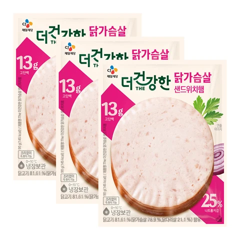 [3+3]더건강한 닭가슴살 샌드위치햄 90g