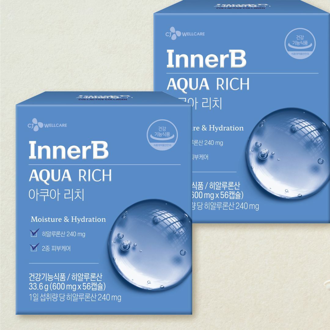 [CJ더마켓] 이너비 아쿠아리치 더블업 600mgX56캡슐X2개(8주)