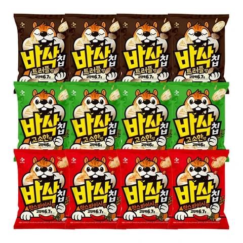 [1box]바삭칩 트러플4개+오리지널4개+핫스파이시4개(총12개)