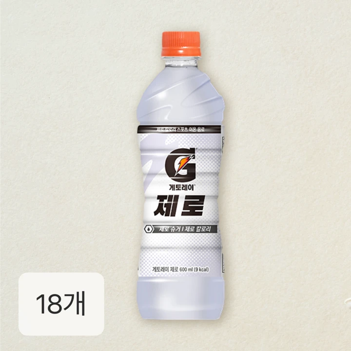 게토레이 제로 600ml x 18펫
