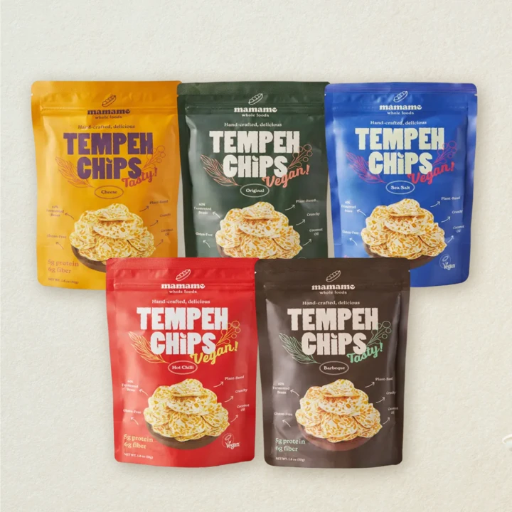 마마메 템페 칩스 50g 5종(바비큐,씨솔트,오리지널,치즈,핫칠리)