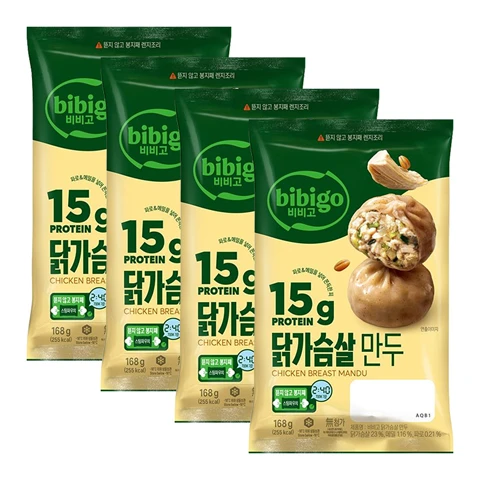 [첫구매전용] 비비고 닭가슴살 만두 168gX4개