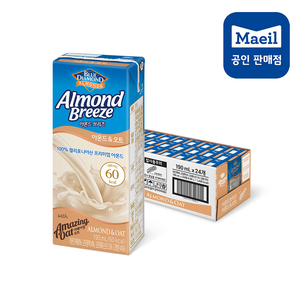 아몬드브리즈 아몬드&오트 190ml 24팩