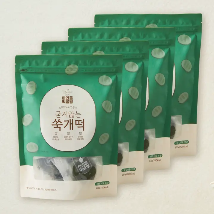 아리울떡공방 쑥개떡 350gX4개(개별포장)(총 4개)