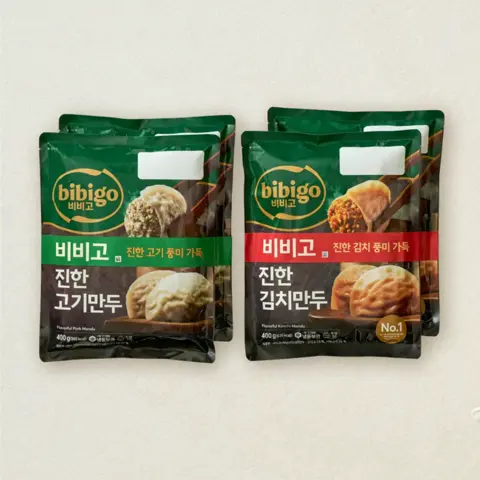 [진한만두세트]비비고 진한고기만두 400gX2개+진한김치만두 400gX2개
