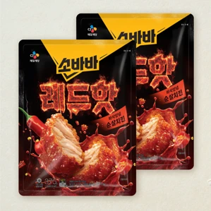 소바바치킨 레드핫 순살 375g, 2개