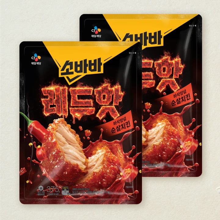 소바바치킨 레드핫순살375gX2개