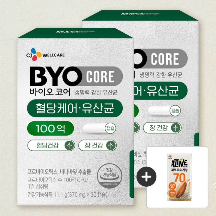 바이오코어 혈당케어 유산균 30캡슐X2개(2개월)