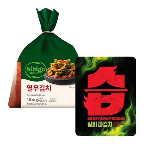비비고 열무김치 1.5kg+CJ 습 실비 파김치 500g
