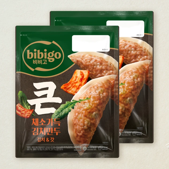 비비고 큰채소가득김치만두 김치&갓X2개