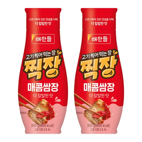 [150개한정]해찬들 고기찍어먹는장 찍장 매콤쌈장 300gX2개