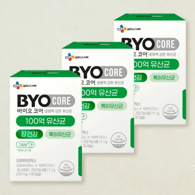 바이오코어 100억 유산균 30캡슐X3개(3개월)
