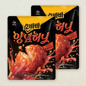 소바바치킨 양념 순살 375g, 2개