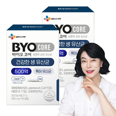 부자유산균 바이오코어 500억 유산균 60캡슐(1개월) x 2
