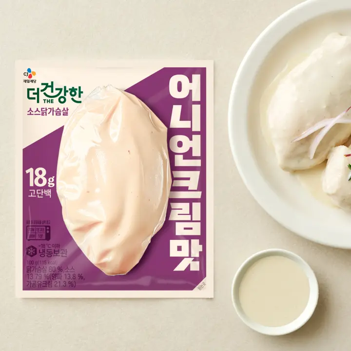 [무료배송]더건강한 소스 닭가슴살 어니언크림맛100gX10개