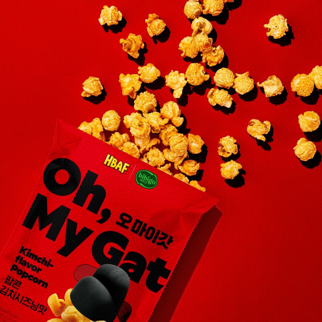 바프x비비고 오마이갓 팝콘 김치시즈닝 80g