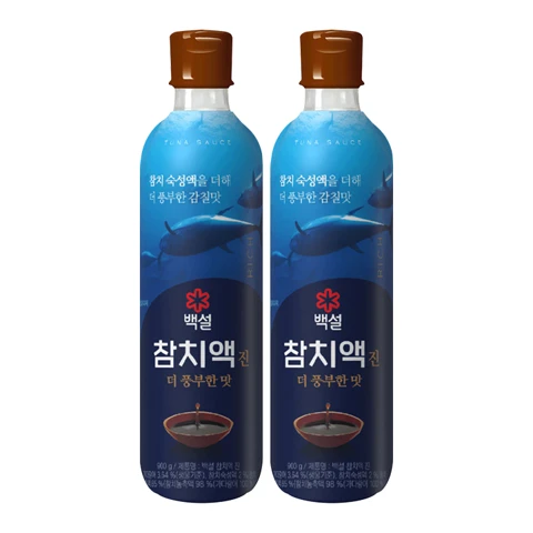 [100개한정]백설 참치액 진더풍부한맛 900gX2개