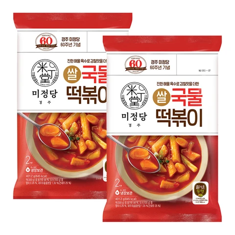 [300개한정]즐거운동행 미정당 쌀 국물 떡볶이 401.2gX2개