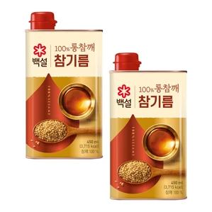 백설 100% 통참깨 참기름 450mlX2개
