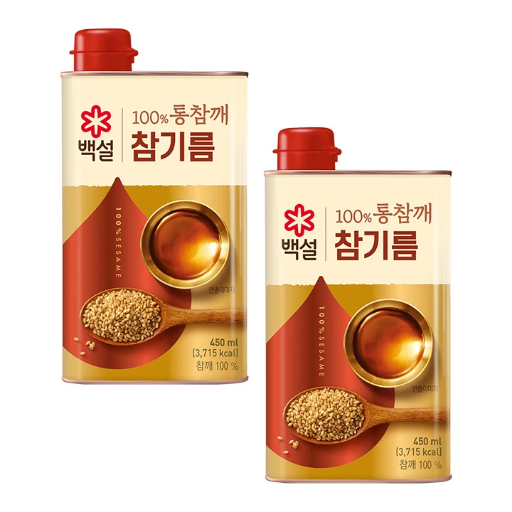 백설 100% 통참깨 참기름 450mlX2개
