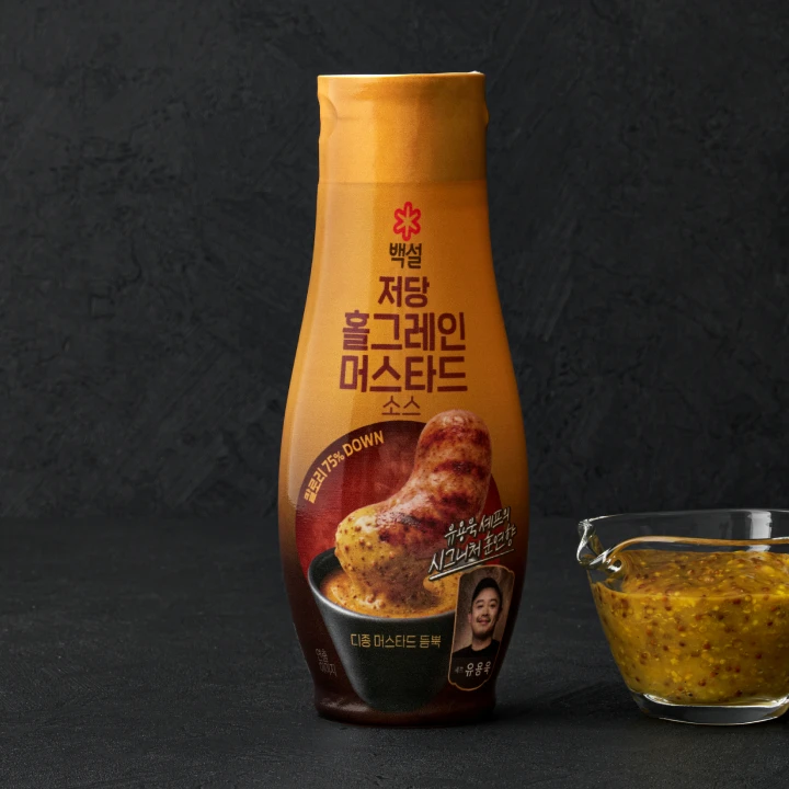 백설 저당 홀그레인머스타드소스 255G