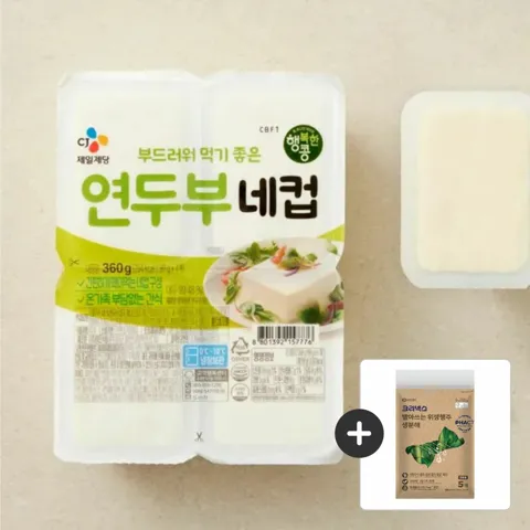 [생분해 행주 증정] 행복한콩 연두부네컵 360gX6개