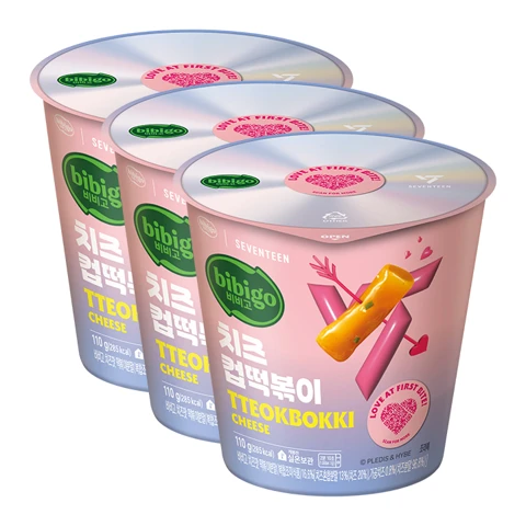 [비비고|세븐틴]비비고 치즈 컵떡볶이108gX3개