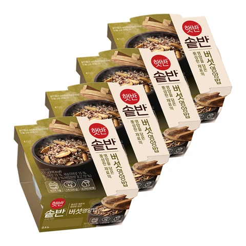 [250개한정]햇반 솥반 버섯영양밥 200gX4개