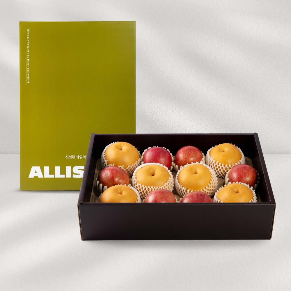 [26년설 선물세트]올리실라 사과.배 프리미엄 혼합세트 12입(총 5.3kg 이상)