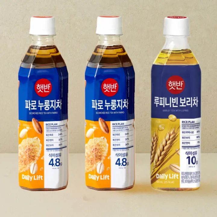 햇반 파로누룽지차 500mlX48개+루피니빈보리차 500mlX24개
