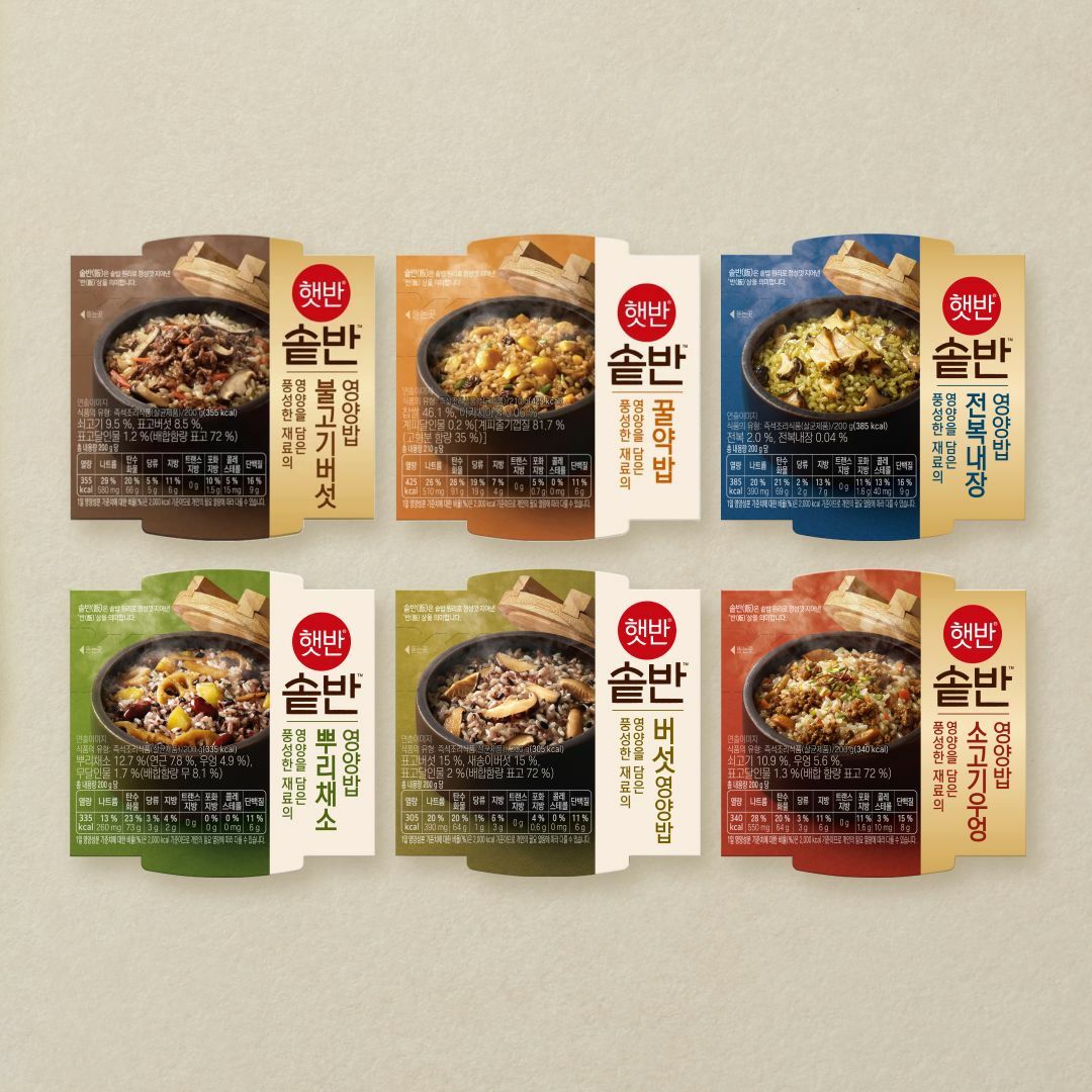 [CJ더마켓] [솥반 맛보기팩]전복내장영양밥 +불고기버섯영양밥+소고기우엉영양밥+꿀약밥+버섯영양밥+뿌리채소영양밥