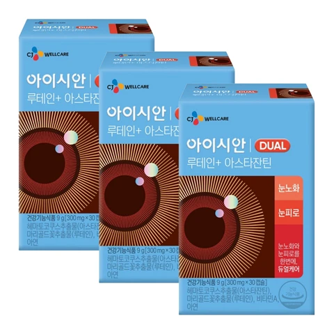 [300개한정]아이시안 루테인+아스타잔틴 300mgX30캡슐(1개월)X3개