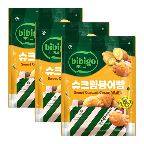 비비고 산타 슈크림 붕어빵 300g x 3개