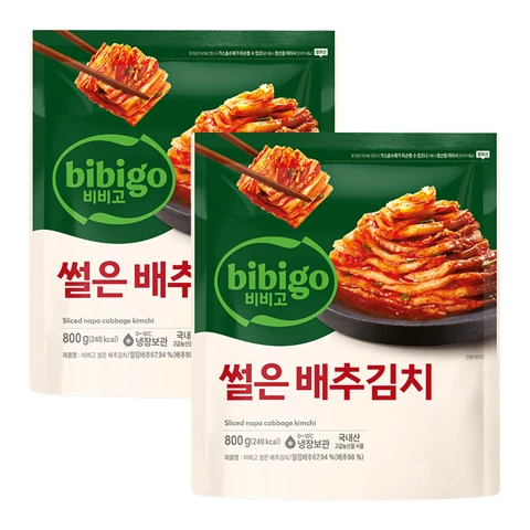 비비고 썰은배추김치 800gX2개