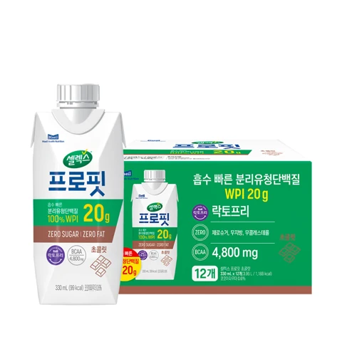 셀렉스 프로핏웨이프로틴초콜릿330mlx12입