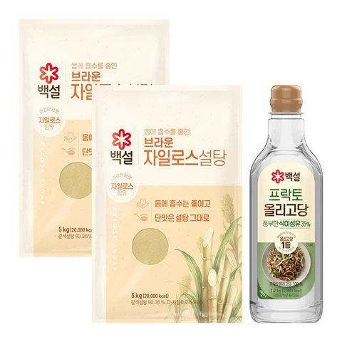 백설 브라운자일로스설탕 5KGX2 + 백설 프락토올리고당 1.2KG