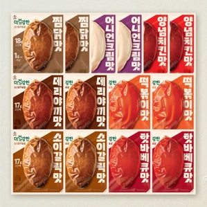 [무료배송]더건강한 소스닭가슴살 14개 세트(양념치킨+핫바베큐+데리야끼+어니언크림+소이갈릭+떡볶이+찜닭 각 2개씩)