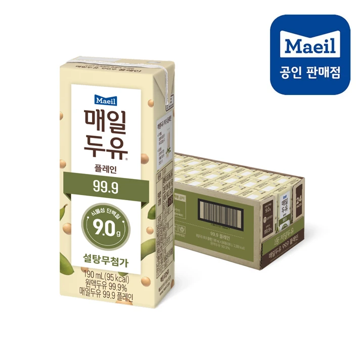 매일두유 99.9 플레인 190ml 24팩