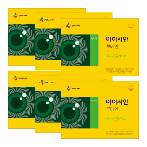 [CJ공식몰_2023추석선물세트특가]리턴업 아이시안 루테인 500mg 30캡슐x3입x6개