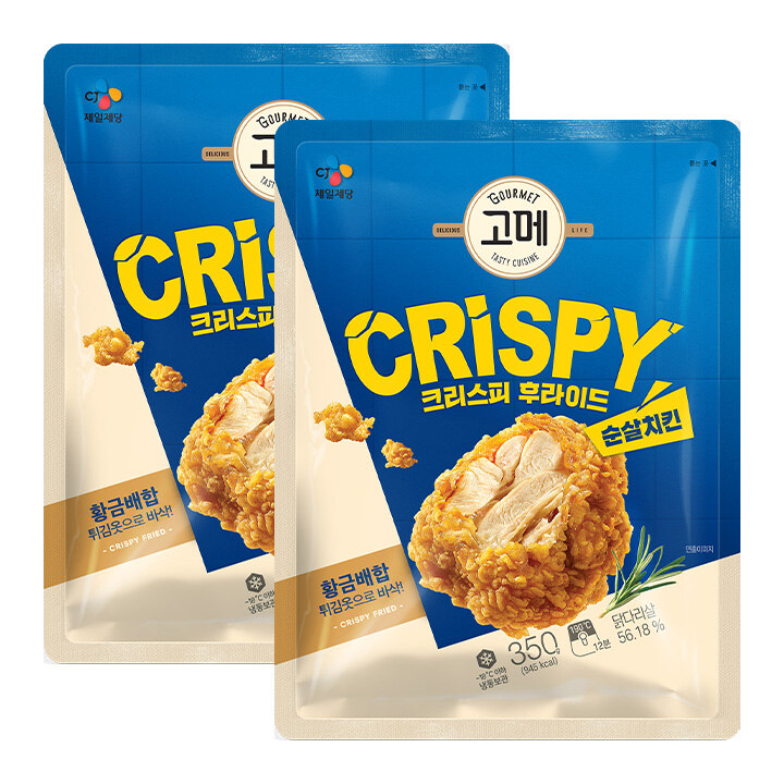 고메 크리스피 후라이드 순살치킨 350g x 2개