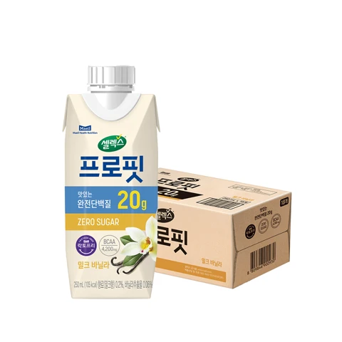 셀렉스 프로핏 맛있는 완전단백질 밀크 바닐라 드링크 250ml x 18입