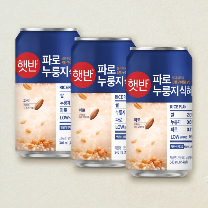 [3+3]햇반 파로누룽지식혜 340ml