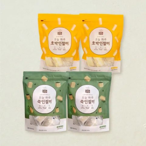 아리울떡공방 호박인절미 400gX2개+쑥인절미 400gX2개(개별포장)(총 4개)