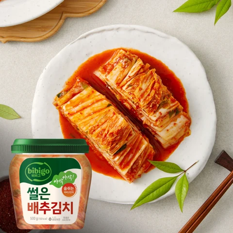 비비고 썰은배추김치 500g (용기형)