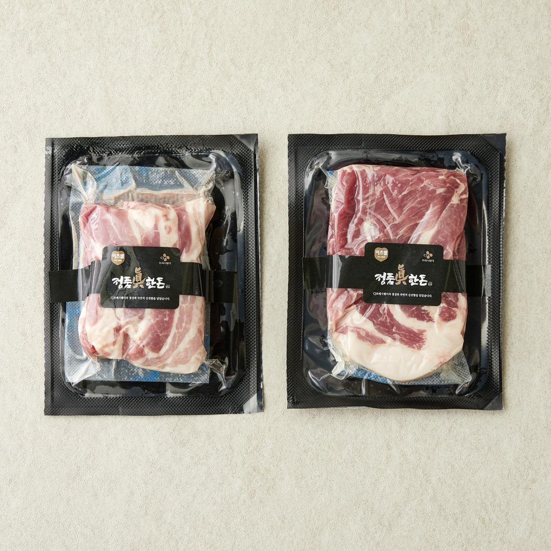 정품진 한돈 삼겹+목살(각 300g)