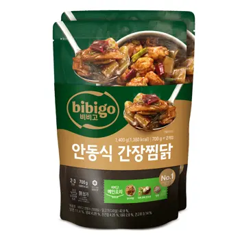 [일 100개 한정]비비고 안동식간장찜닭 700gX2개(소비기한 : 2025.12.14)