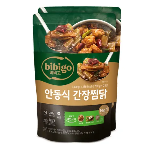 [일 100개 한정]비비고 안동식간장찜닭 700gX2개(소비기한 : 2025.12.14)